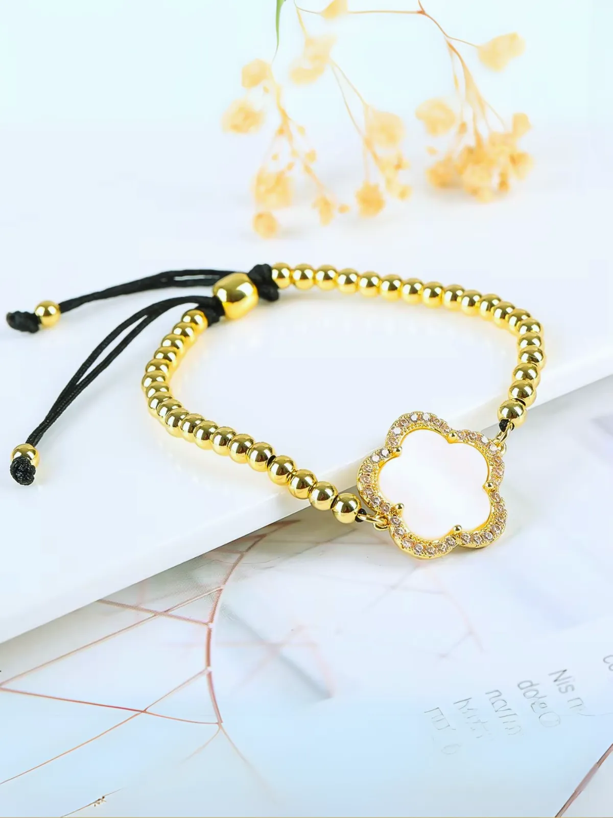 Pink Petal Gold Jewelry Set
