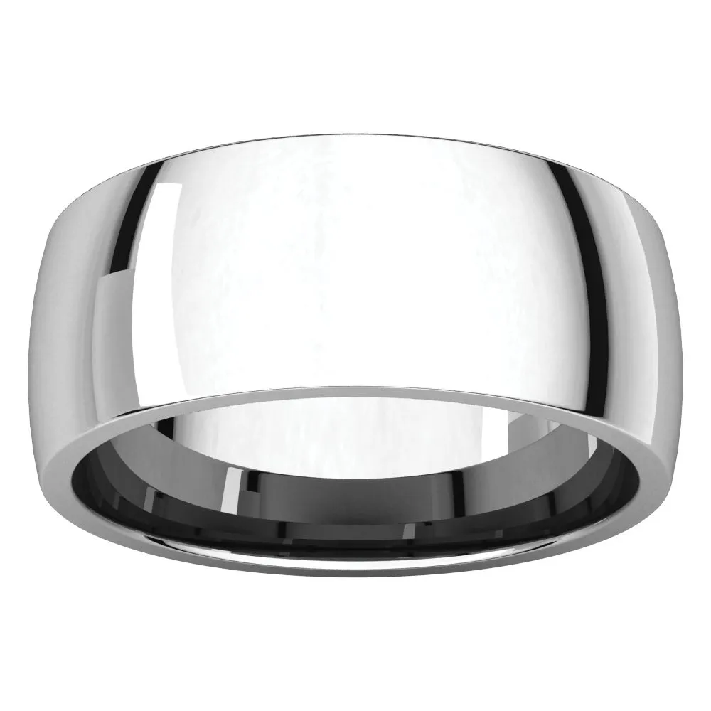 Platinum 8mm Light Comfort Fit Band, Size 9