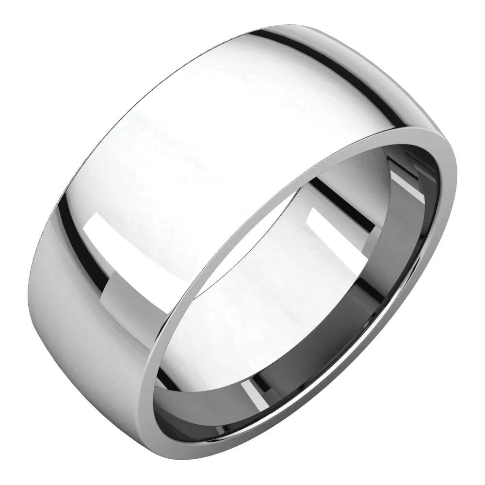 Platinum 8mm Light Comfort Fit Band, Size 9