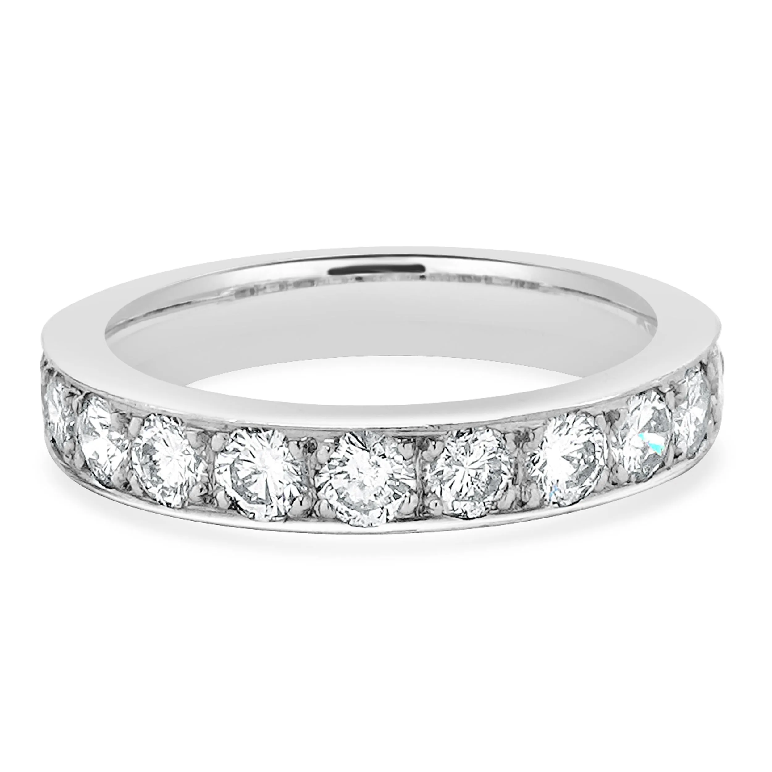 Platinum Channel Set Diamond Band