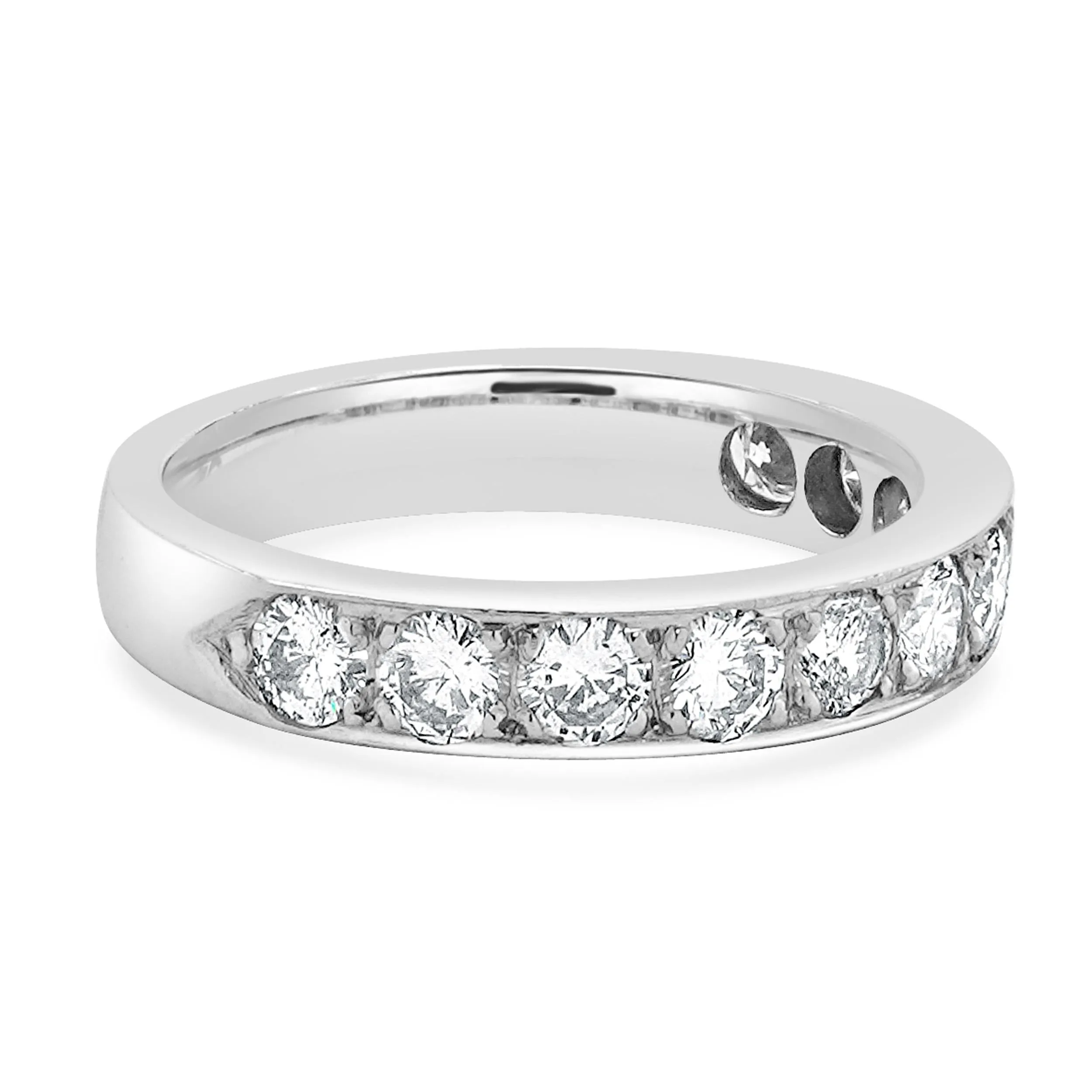 Platinum Channel Set Diamond Band
