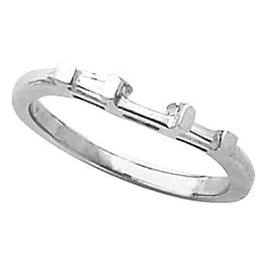 Platinum Engagement Diamond Band, Size 6