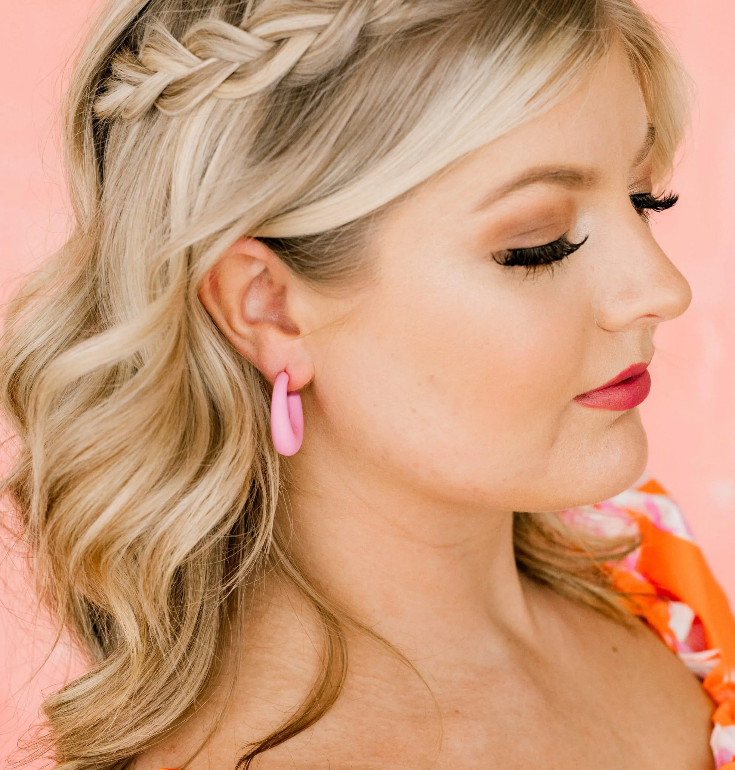 Playful Colored Hoop Earrings
