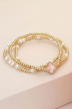 Pointed Pearl Gold Bracelets