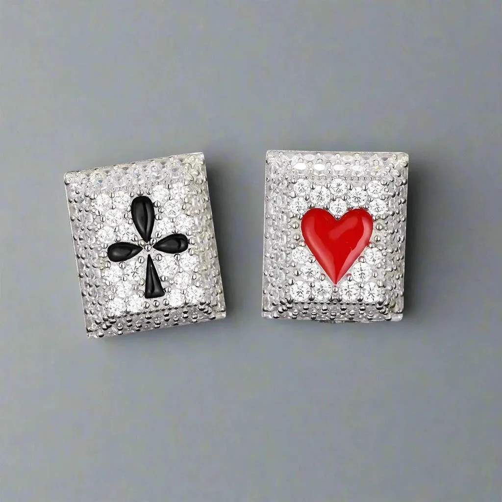 Poker Diamond Stud Earrings