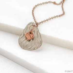 Precious Metal Clay Copper & White Copper Necklaces