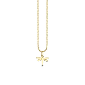 Pure Gold Tiny Dragonfly Charm