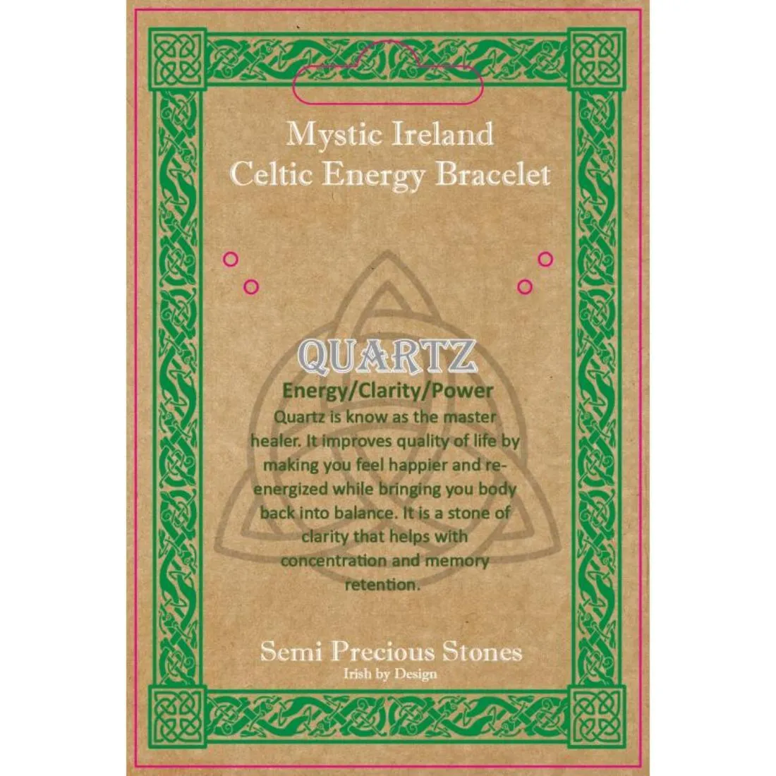 Quartz Stone Celtic Energy necklace