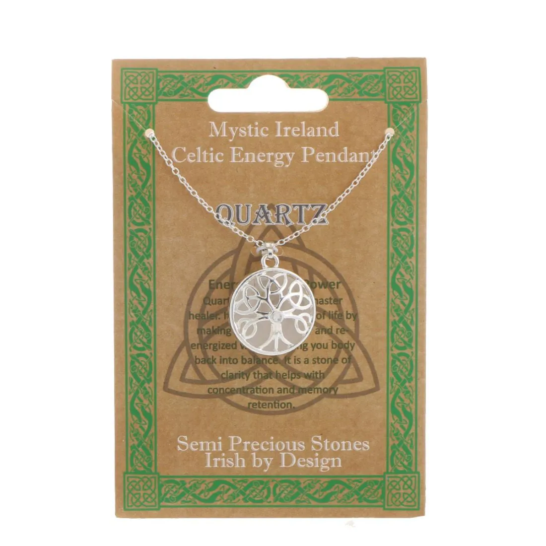 Quartz Stone Celtic Energy necklace
