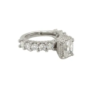 Radiant Elegance Lab-Created Moissanite Engagement Ring in Sterling Silver 925 - M100179
