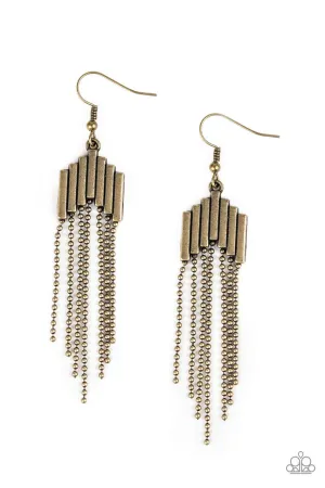 Radically Retro Brass Paparazzi Earrings