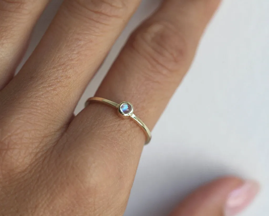 Rainbow Moonstone Ring