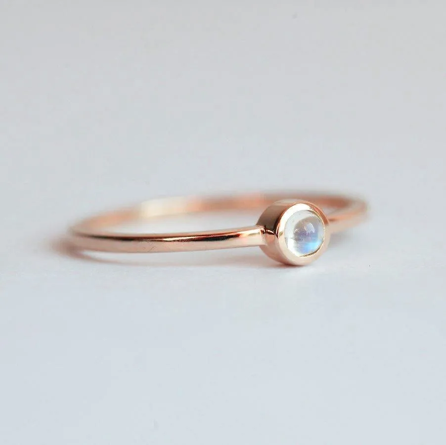 Rainbow Moonstone Ring