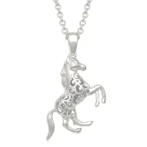 Rearing Horse Charm Necklace
