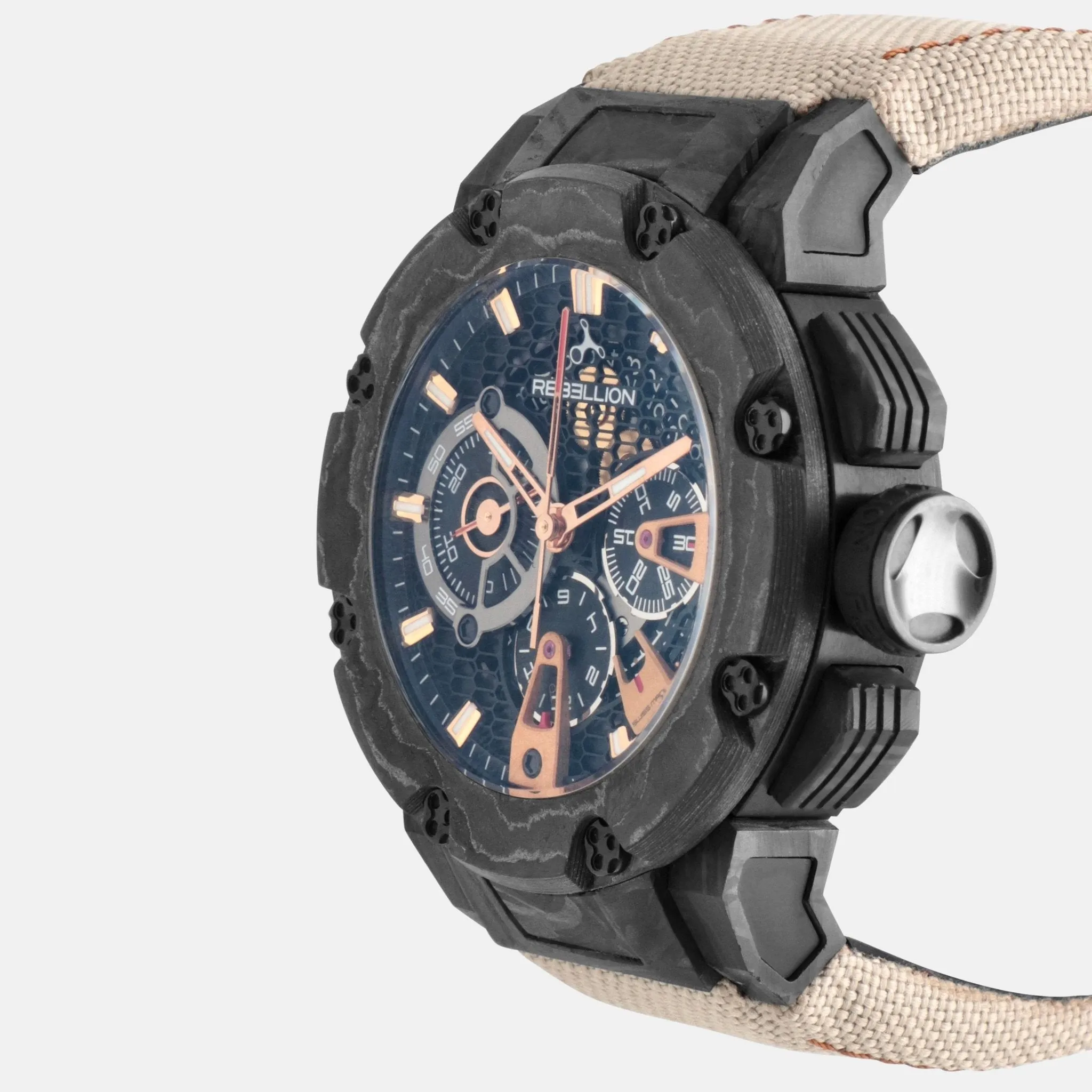 Rebellion Predator Chrono Dakar 2024 Carbon Automatic Men's Watch RB.PR.CH.CA.DAK24