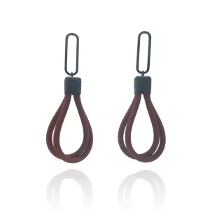 Red Rubber Drop Earrings