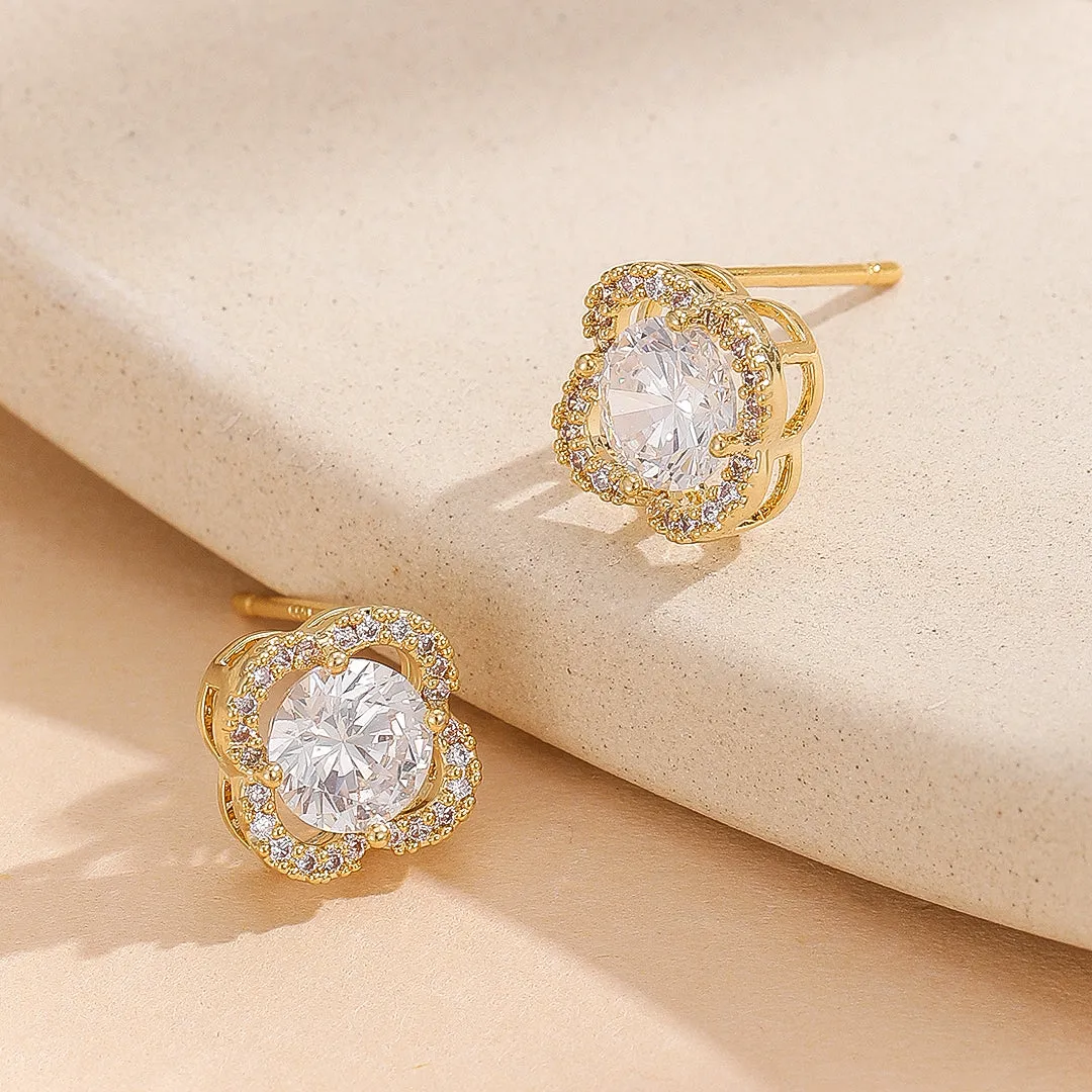 Reet Pehal - Luxurious Petal Solitaire Earrings