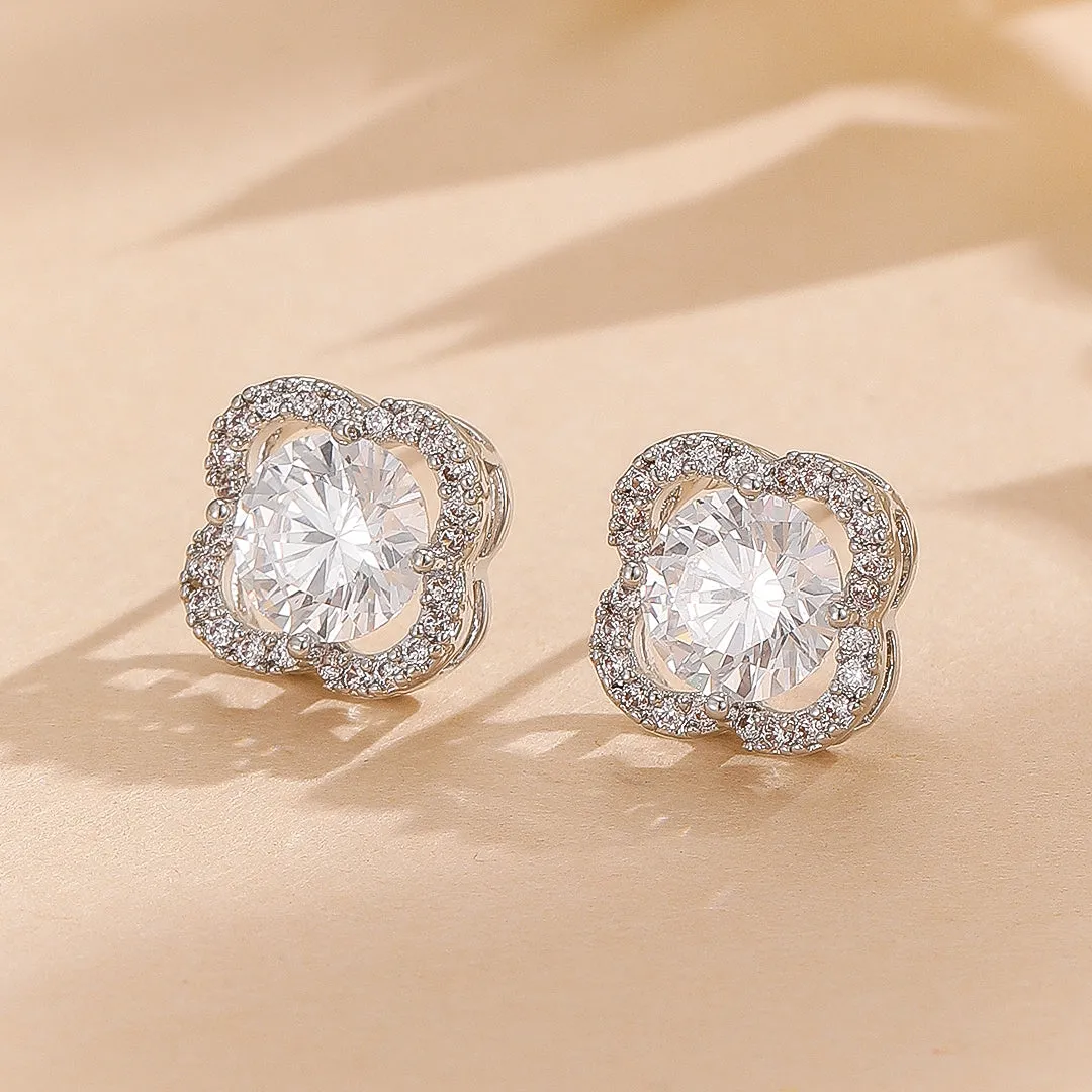 Reet Pehal - Luxurious Petal Solitaire Earrings