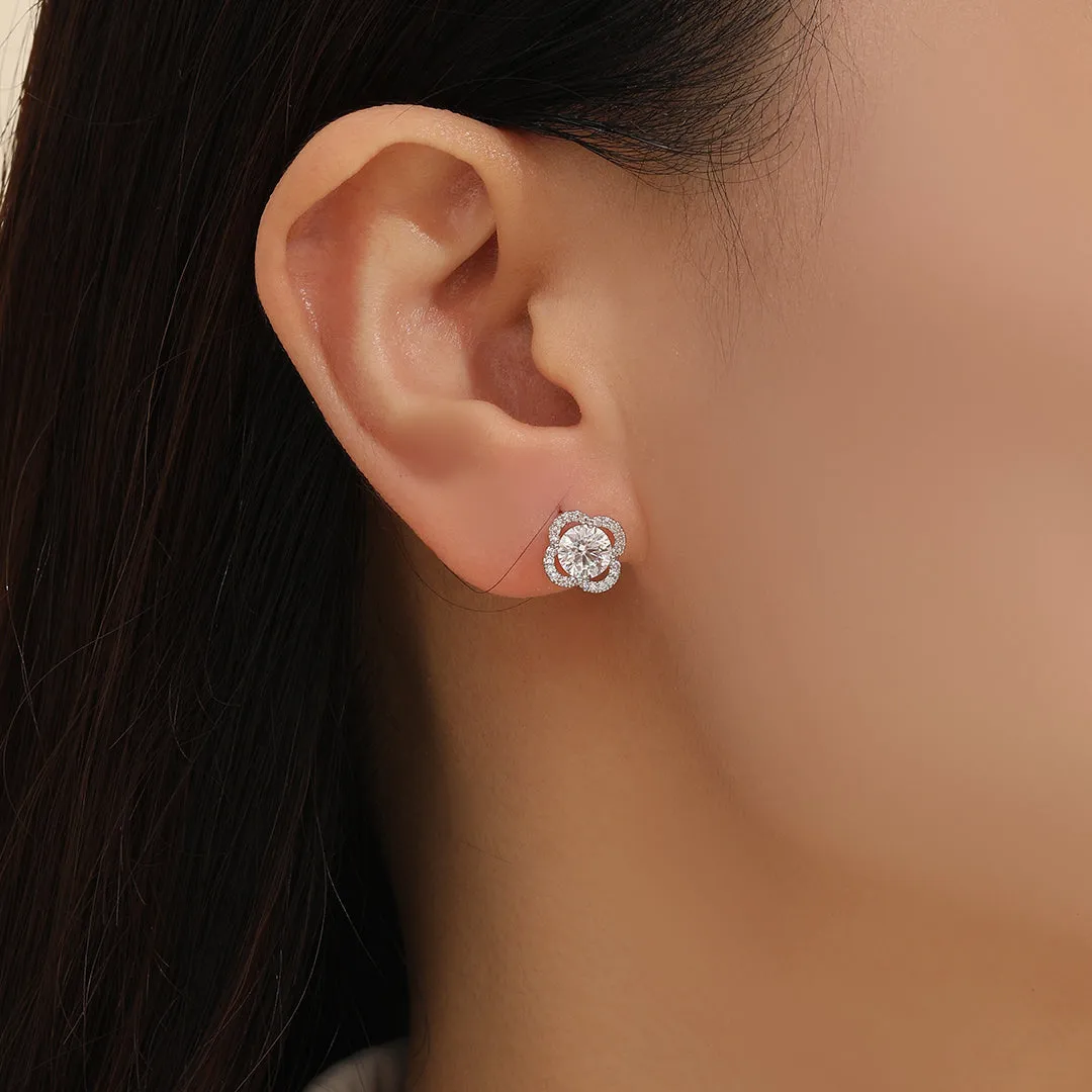 Reet Pehal - Luxurious Petal Solitaire Earrings