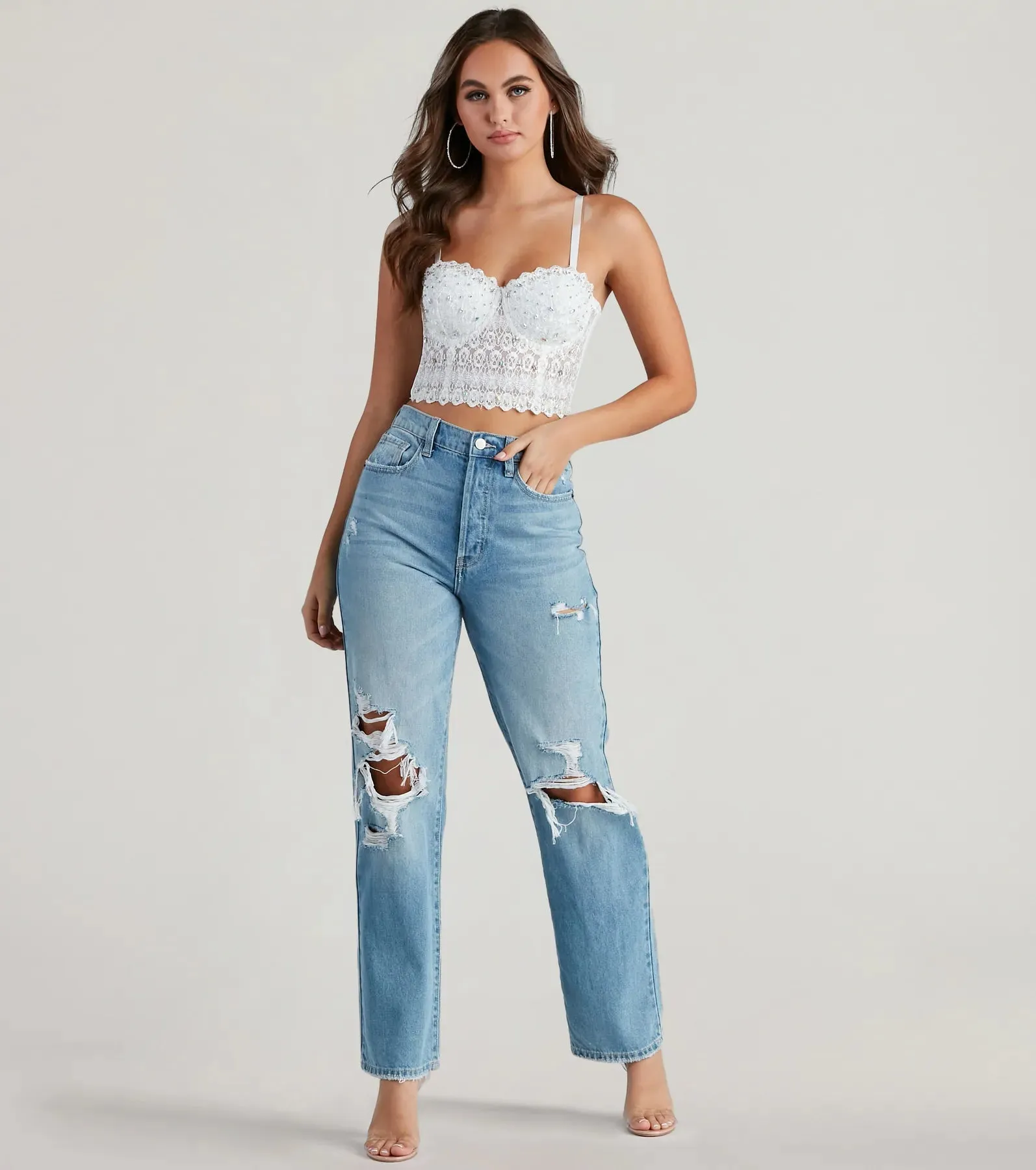 Reigning Lace Bustier Top