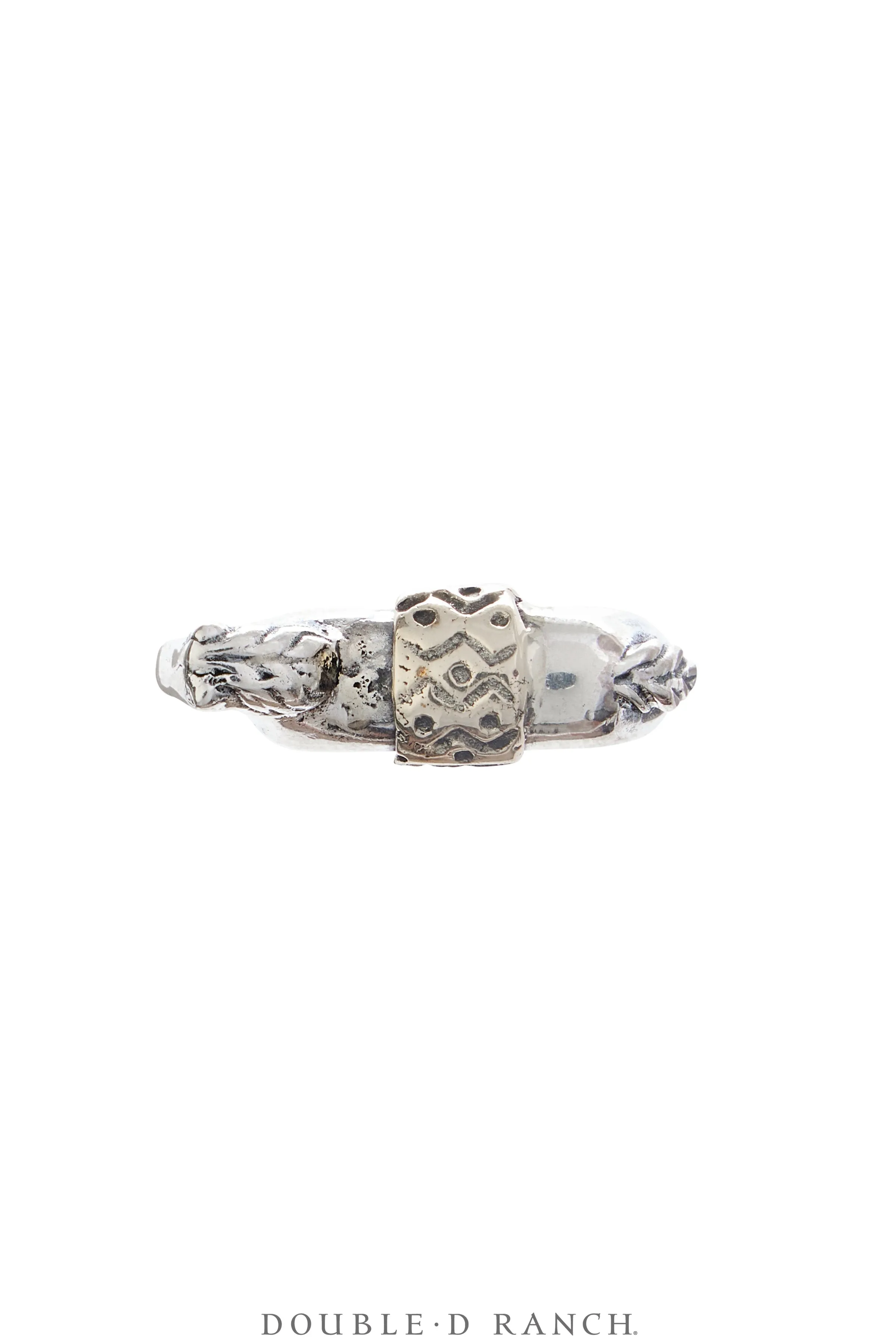 Ring, Dian Malouf, Sterling Silver & 14K gold, Horse Stacker, Hallmark, Contemporary, 1673