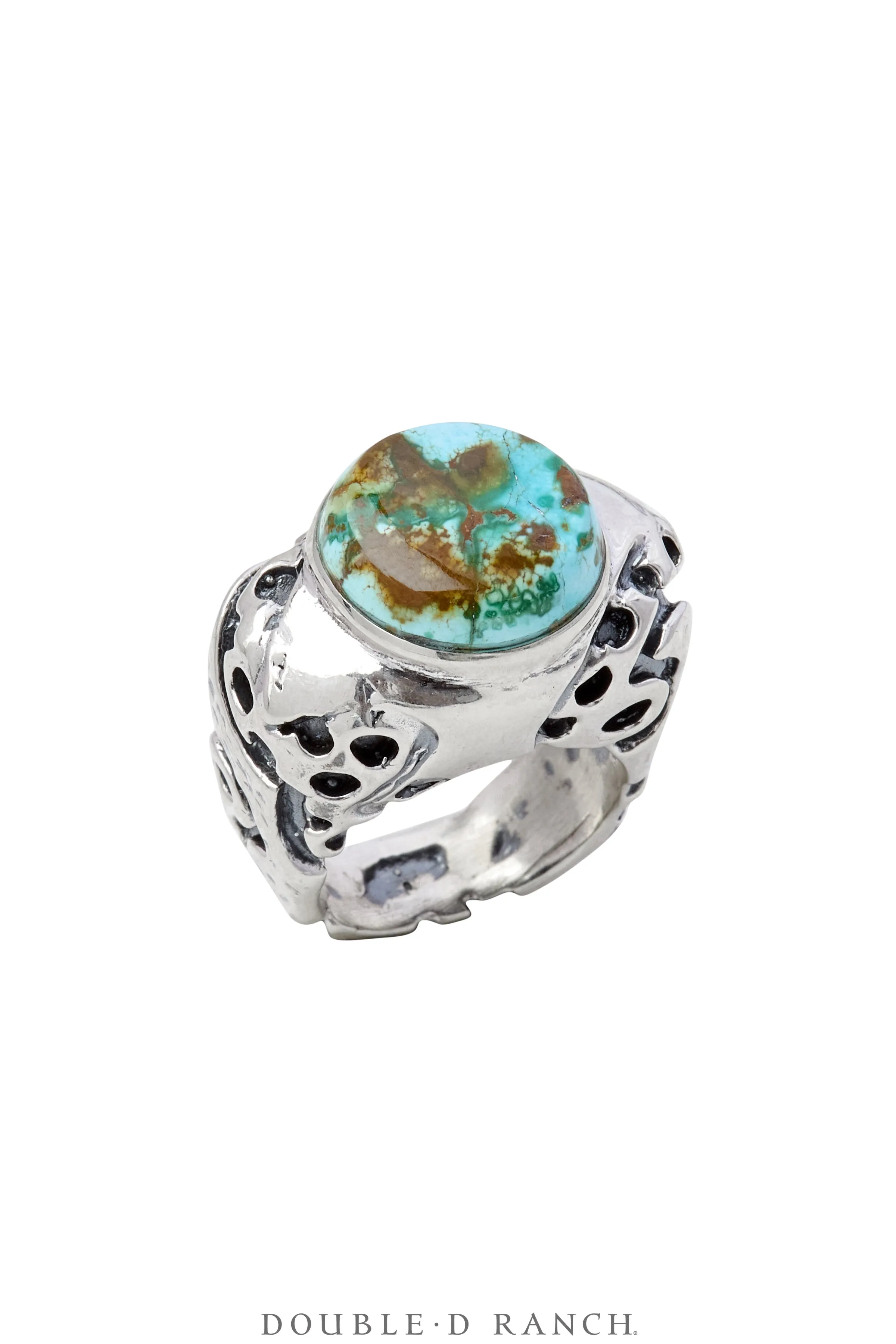 Ring, Dian Malouf, Turquoise, Sterling Silver, Hallmark, Contemporary, 1691