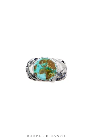 Ring, Dian Malouf, Turquoise, Sterling Silver, Hallmark, Contemporary, 1691