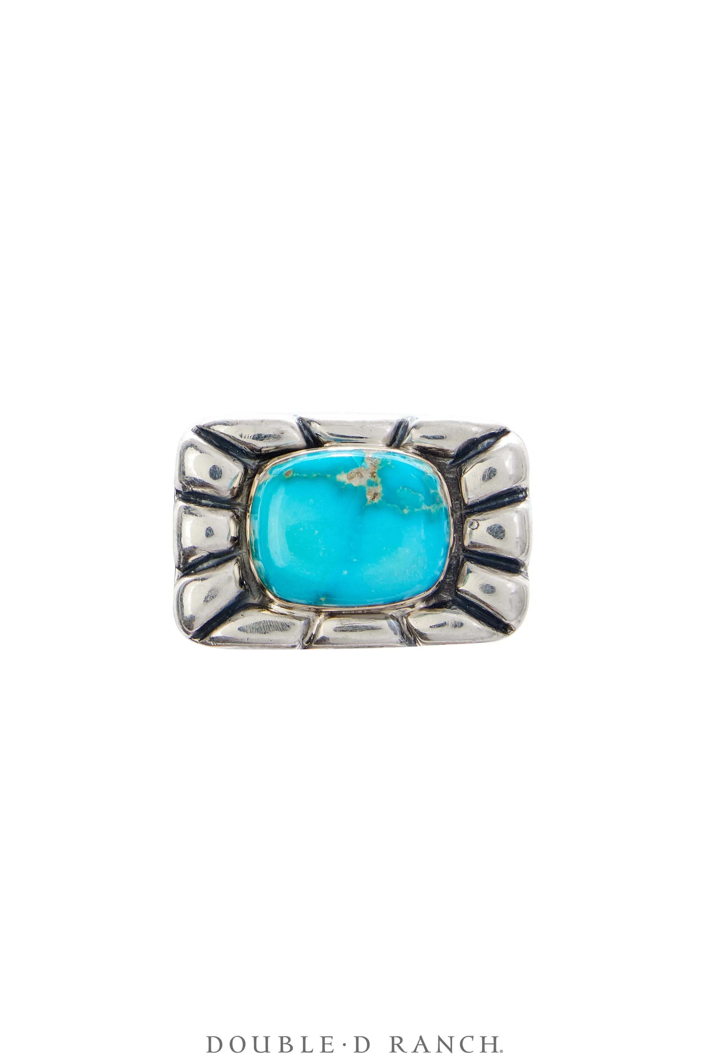 Ring, Dian Malouf, Turquoise, Sterling Silver, Hallmark, Contemporary, 1693