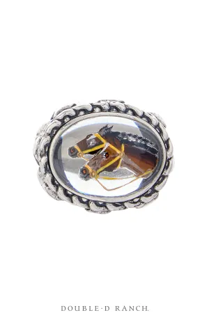 Ring, Diane Malouf, Glass Horses, Sterling Silver, Hallmark, Contemporary, 1694
