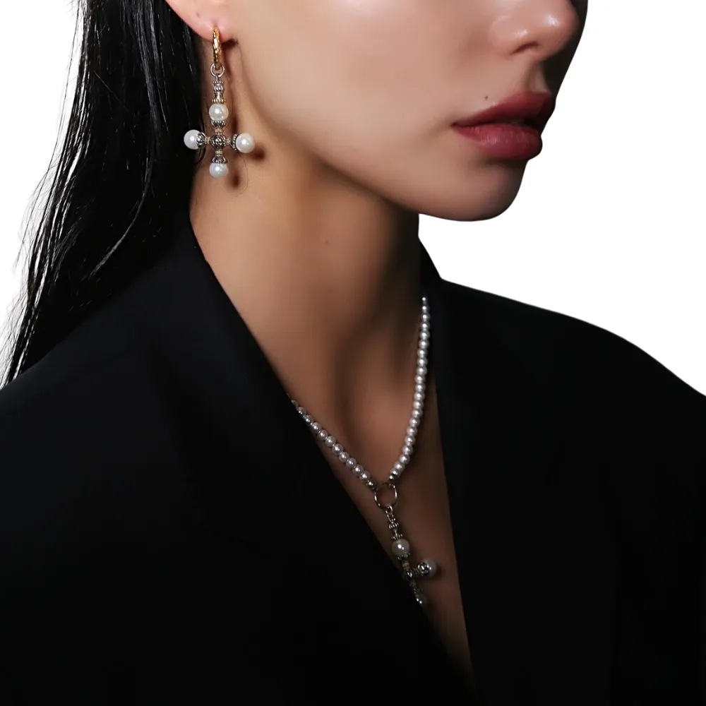 Rocco cross earrings