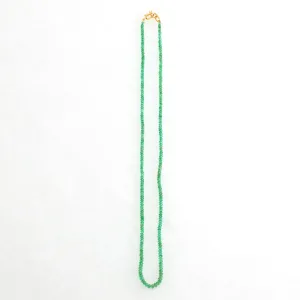 Rondelle Emerald Necklace 18K Yellow Gold, 20"