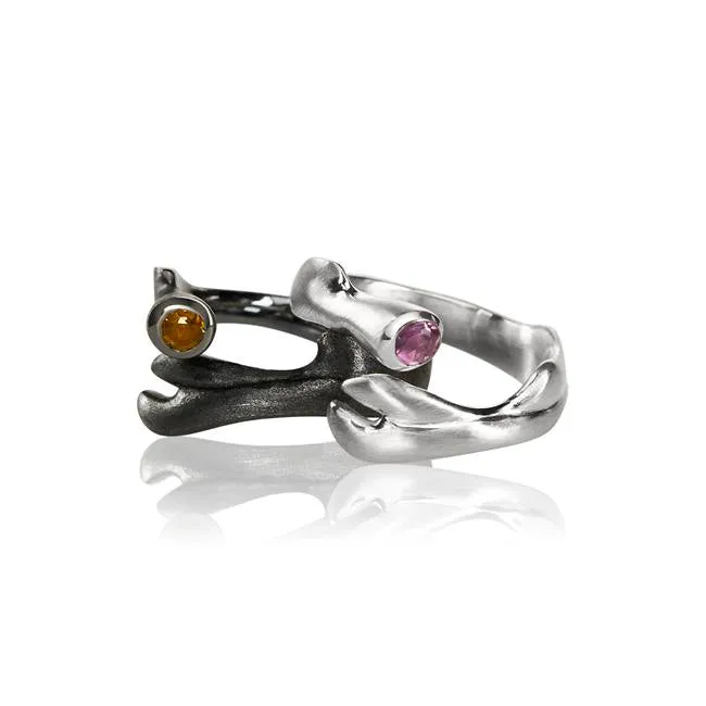 Root Ring with Amethyst
