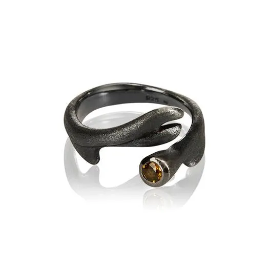 Root Ring with Amethyst