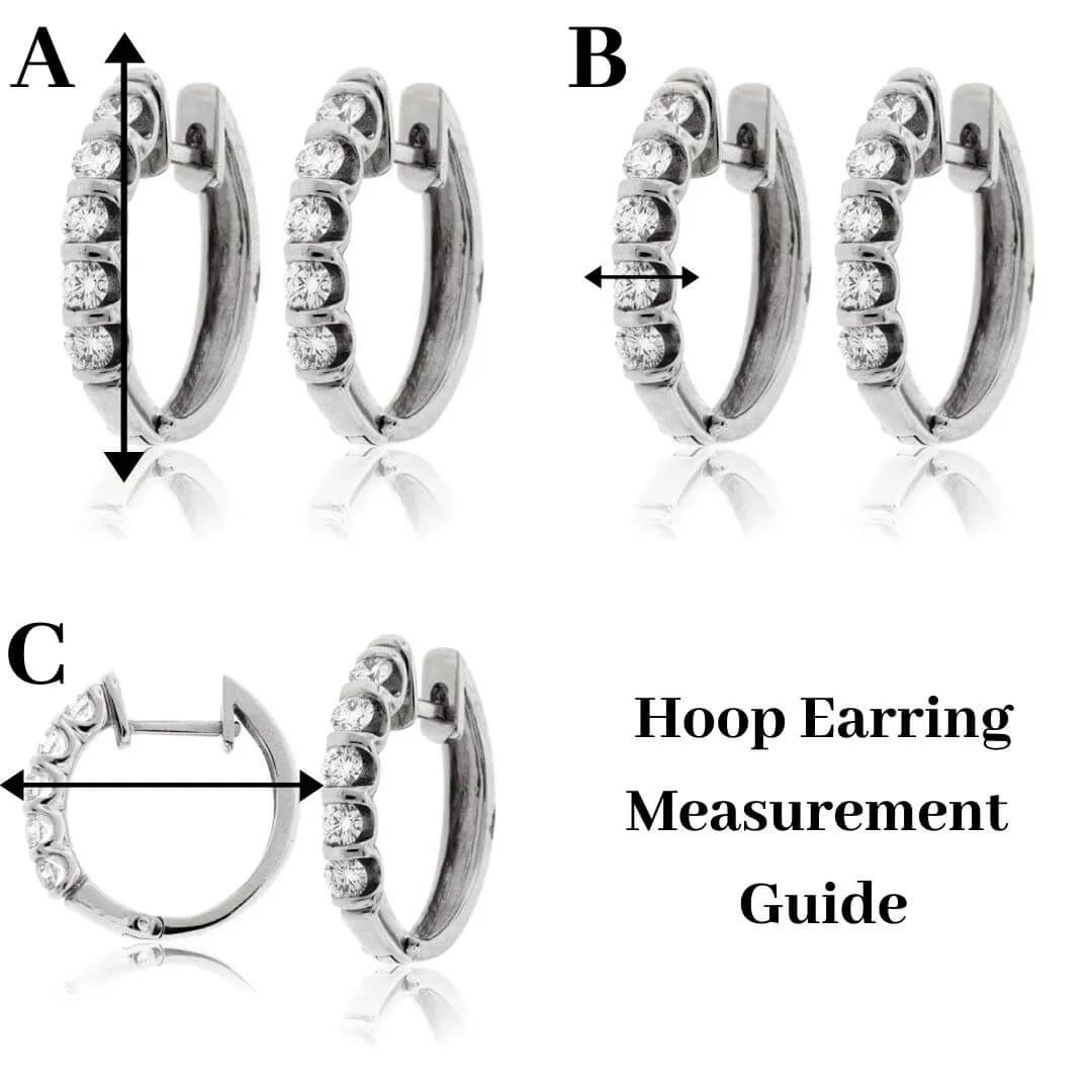 Rose Gold .50 Carat Inside Out Diamond Hoop Earrings