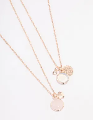 Rose Gold Semi-Precious Mixed Jewellery Set