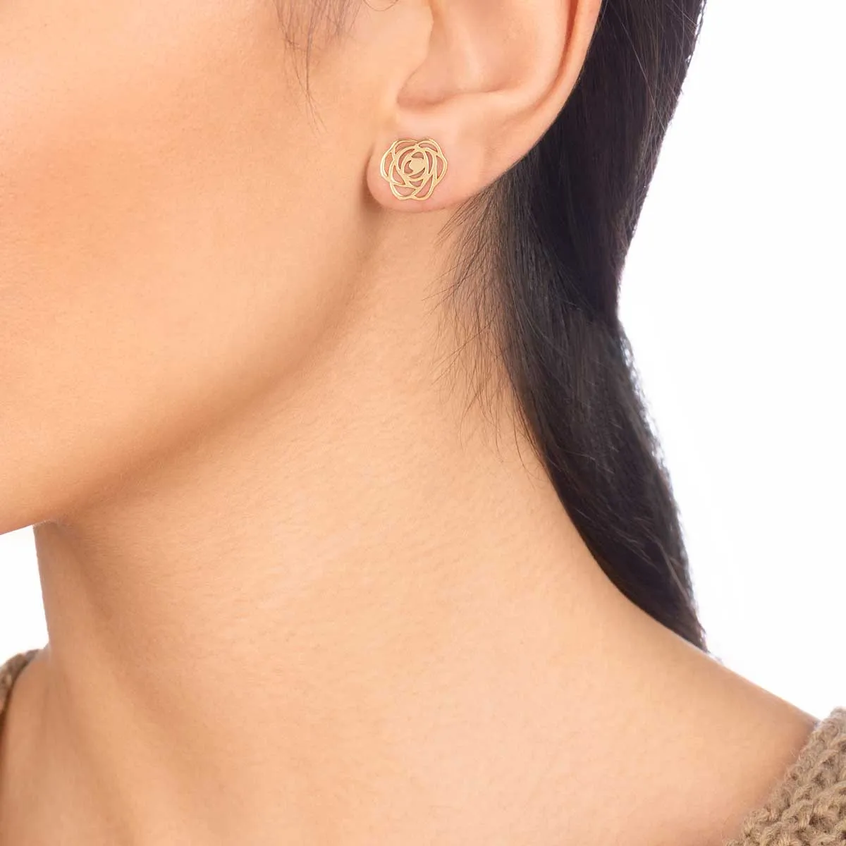 Rose Stud Earring