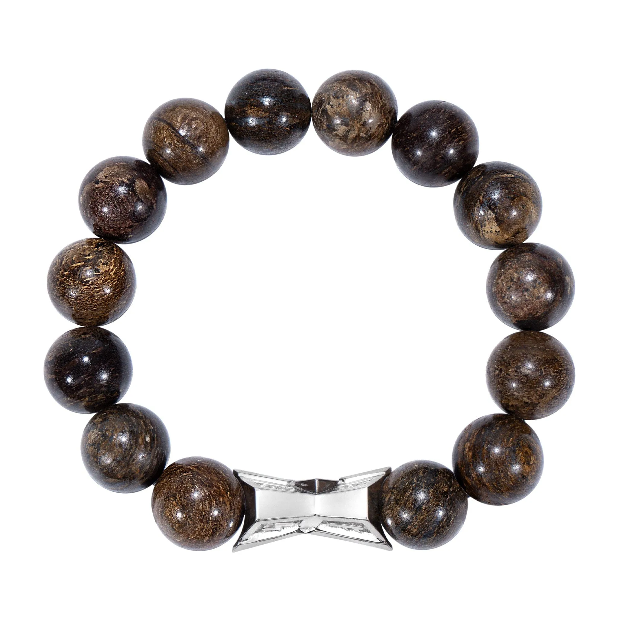 Runes-Engraved Crossguard Bronzite Bracelet