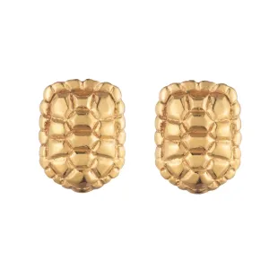 Sahel Gold Tortoise Shell Stud Earrings
