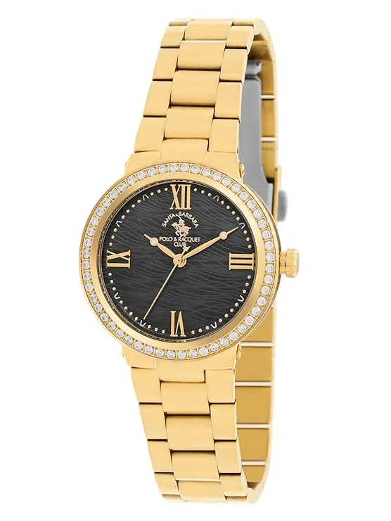 Santa barbara polo & racquet club Analog Black Dial Women's Watch-SB.1.10553-2