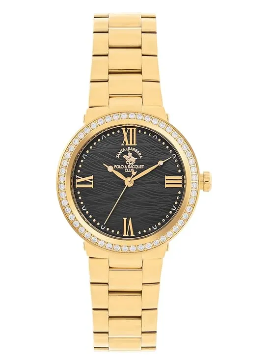 Santa barbara polo & racquet club Analog Black Dial Women's Watch-SB.1.10553-2