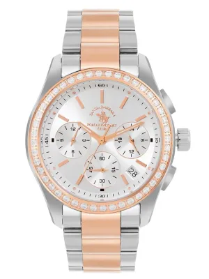 Santa barbara polo & racquet club Analog Silver Dial Women's Watch-SB.1.10555-5