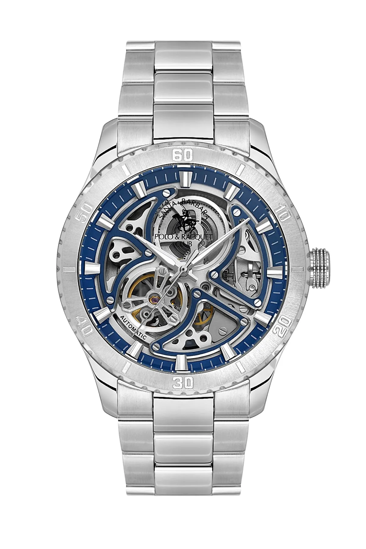 Santa Barbara Polo & Racquet Club Blue Dial Automatic Men's Watch - SB.1.10572-3