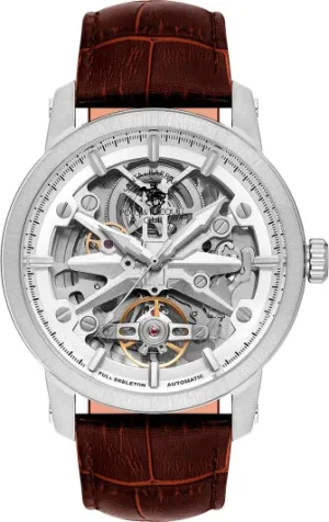 Santa Barbara Polo & Racquet Club Sliver Dial Automatic Men's Watch - SB.1.10564-1