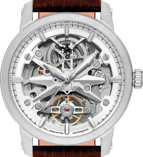 Santa Barbara Polo & Racquet Club Sliver Dial Automatic Men's Watch - SB.1.10564-1