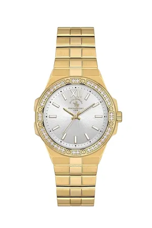 Santa Barbara Polo & Racquet Club Sliver Dial Quartz Women's Watch - SB.1.10575-2