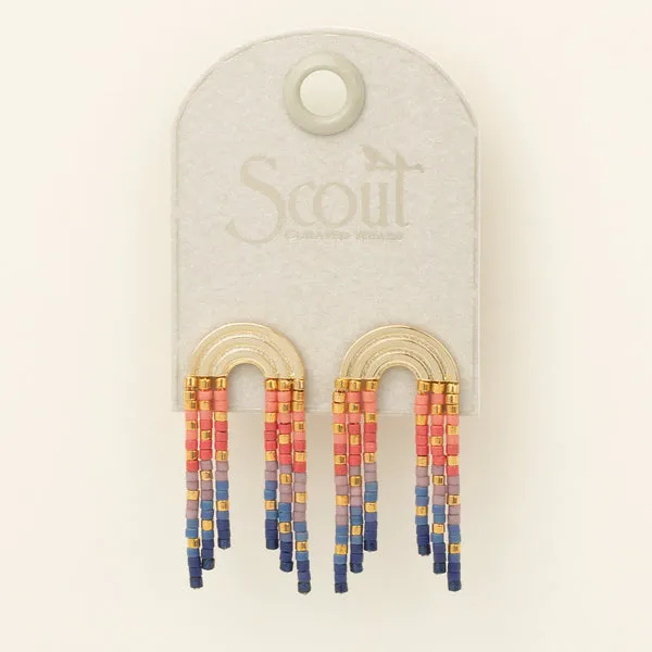 Scout Curated Wears Chromacolor Miyuki Rainbow Fringe Earring - Multi/Gold