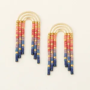 Scout Curated Wears Chromacolor Miyuki Rainbow Fringe Earring - Multi/Gold