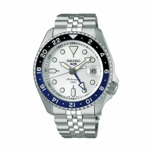 Seiko 5 Sport GMT SKX Series Men's Automatic Watch SSK033K1 Silver Stainless Steel Strap