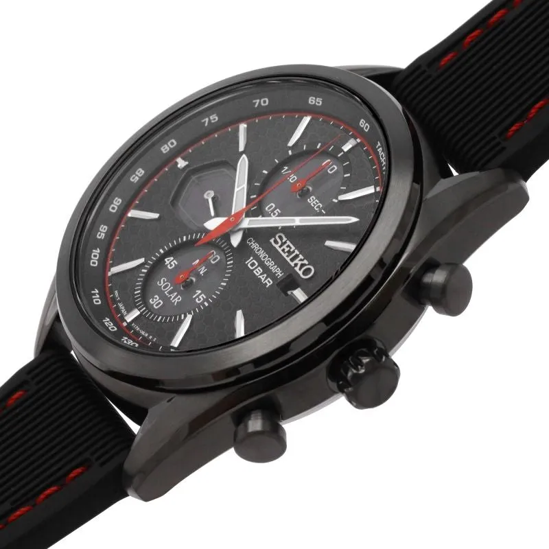 Seiko Men's Black Solar Watch SSC777P1