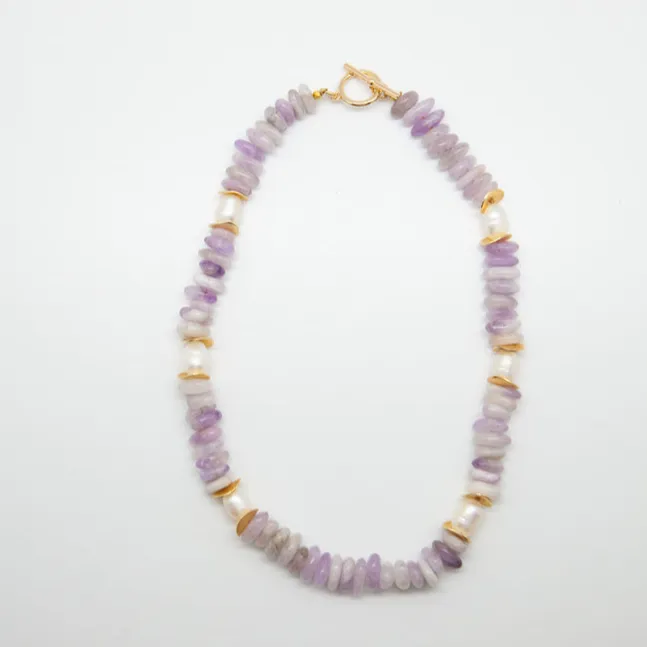 Semi Precious Nugget Necklace
